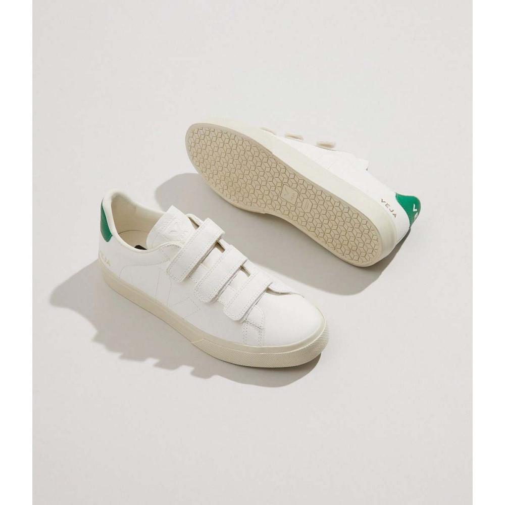 Veja RECIFE CHROMEFREE Men's Shoes White/Green | CA 199CTV